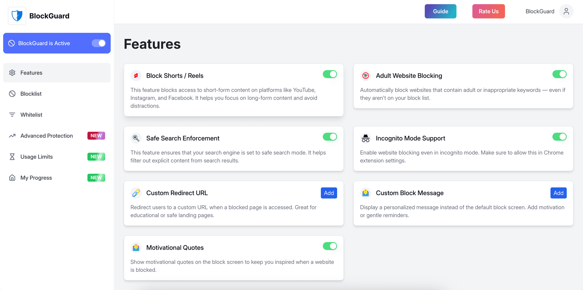 BlockGuard Browser Extension